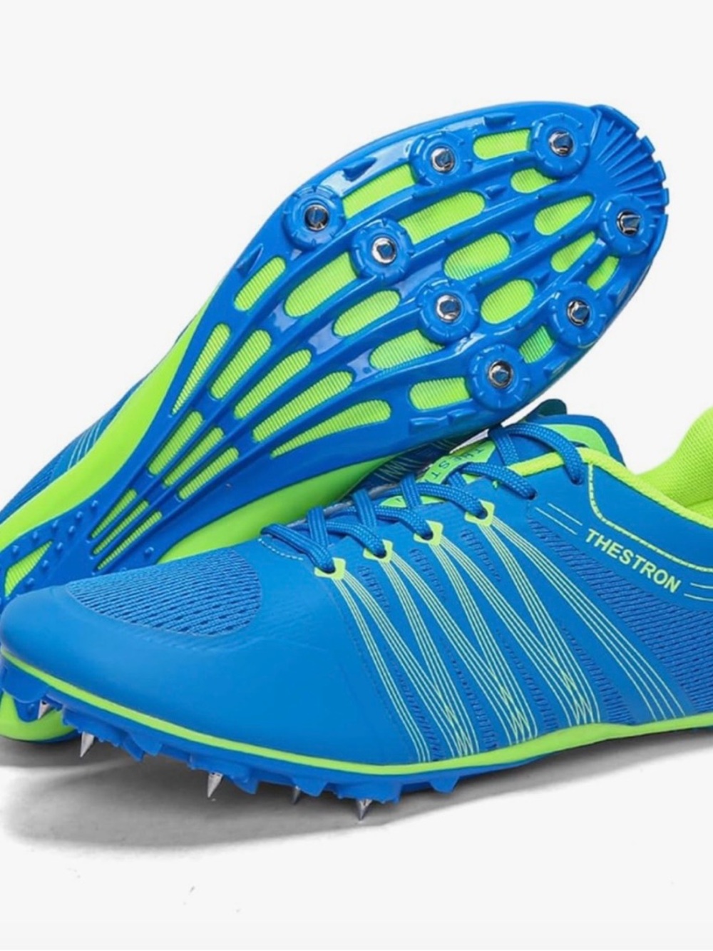 Men's Blue/Neon Green Track Spikes